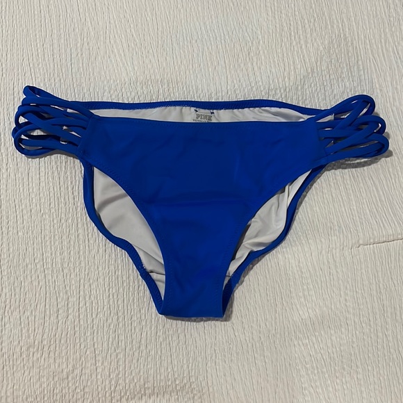 PINK Victoria's Secret Swim Royal Blue Pink Bikini Bottoms Poshmark